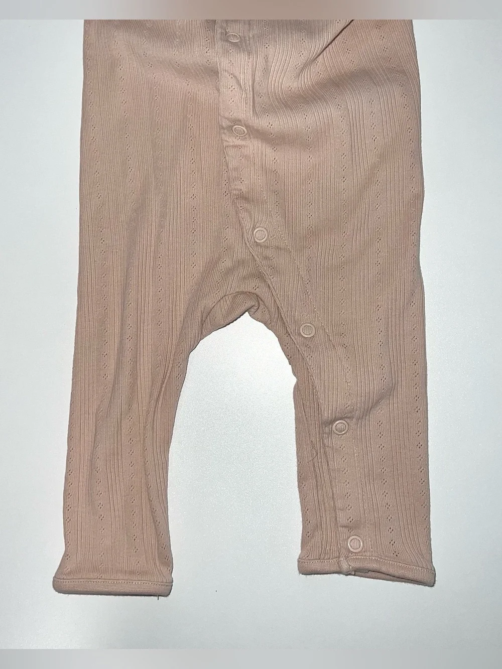 H&M Baby Organic Cotton Ruffle Collar Romper & 2-Piece Set Beige Pink 0-3 Months